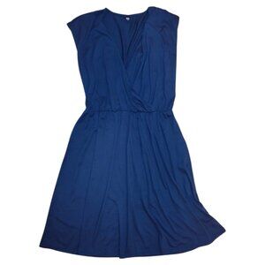 Uniqlo Women's Dress - Size S - V-Neck Blue